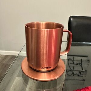 Ember Copper Mug with Saucer